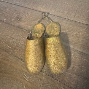 Antique 1900’s Brass Double Slippers Decor